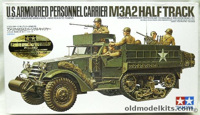 Tamiya 1/35 M3A2 Halftrack Armored Personnel Carrier With Tamiya Weathering Master Materials, 25135 plastic model kit